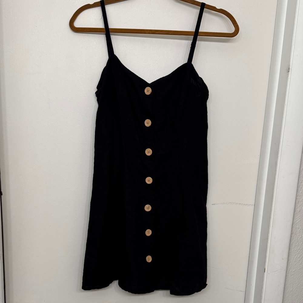 Urban Outfitters Black Button-Down Dress